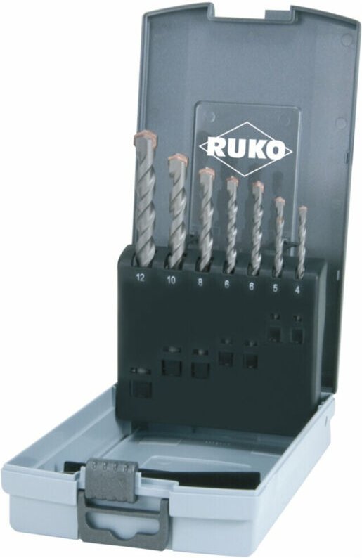 RUKO SDS-plus Hammerbohrer-Satz in ABS-Kunststoffkassette - 205246RO