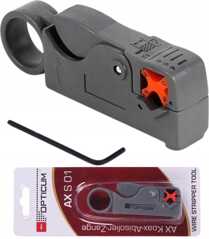 OPTICUM AX S 01 Isolationsabisolierer für RG58-, 59/62- und 6-adrige Kabel