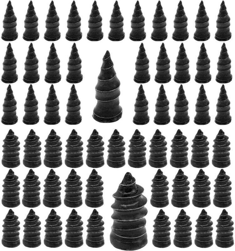 Kit de réparation pour pneus tubeless, 60 clous en caoutchouc, clous spiralés, outils de réparation rapide pour pneus, c...