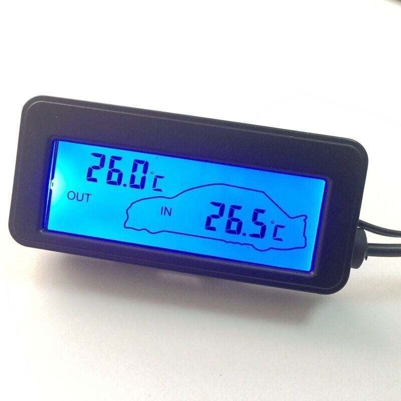 12v Digitalthermometer Autothermometer Hintergrundbeleuchtung Mini Temperaturmessgerät