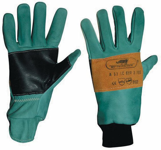 NARA, Kettensägen-Handschuh, EN 381-4, Leder mit Schnittschutzeinlage, Gr. 10