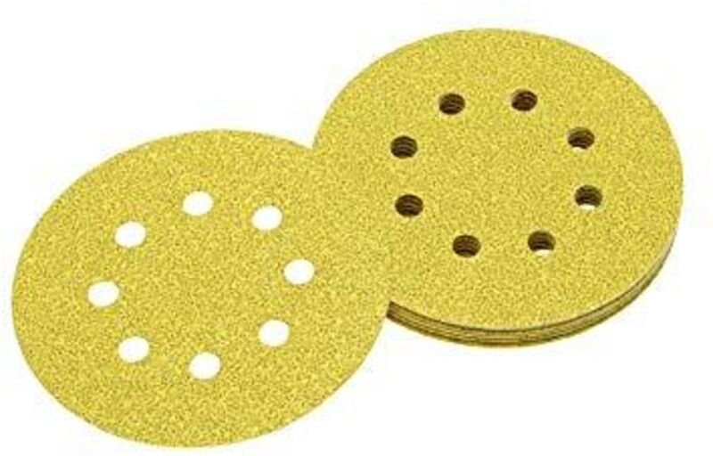 Exzenterschleifscheibe-Klettfix 125mm 10 Stück - Körnung:K. 180 - Dewalt