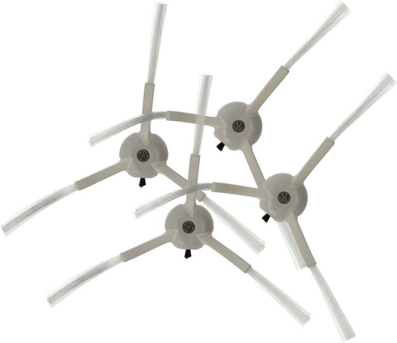 4x Seitenbürste kompatibel mit Proscenic M7 Pro, M7 Saugroboter - Reinigungsbürsten Set, links/rechts, weiß - Vhbw
