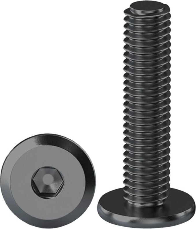 10 Stück Flachkopfschrauben mit schwarzem Innensechskant M8 x 25 mm Edelstahl A2 V2A Sechskant-Flachkopfschrauben Flansc...