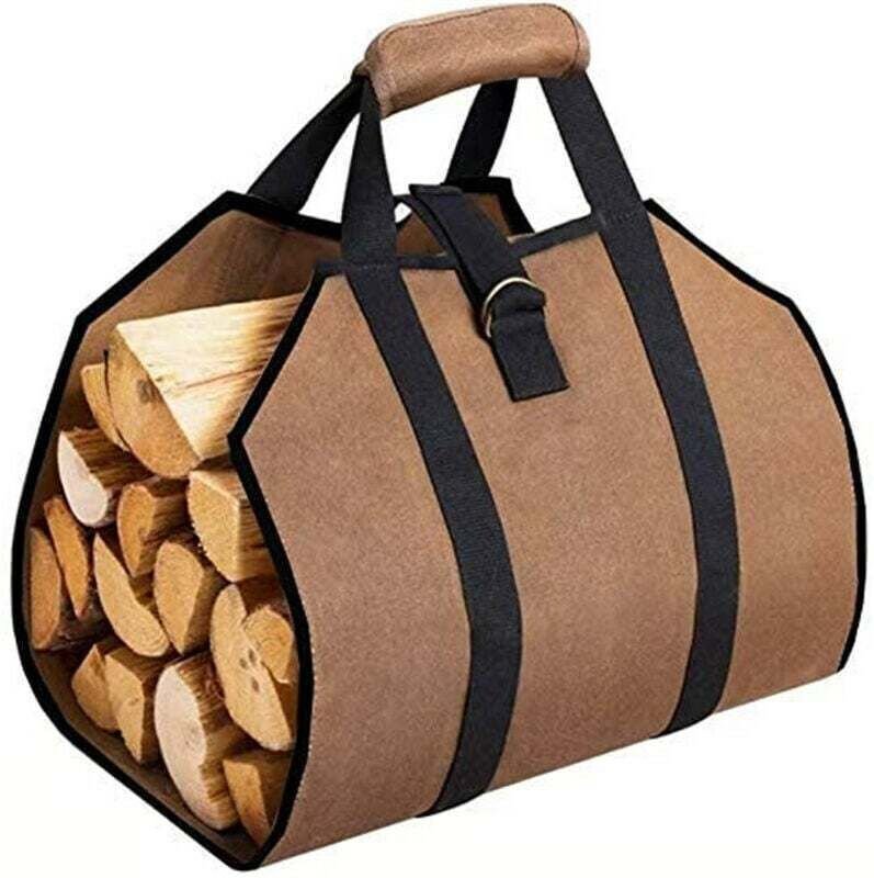 99 x 45,7 cm große, wasserdichte Holztasche aus Canvas für Kamin und Ofen, ideal für den Außenbereich, mit rutschfesten,...