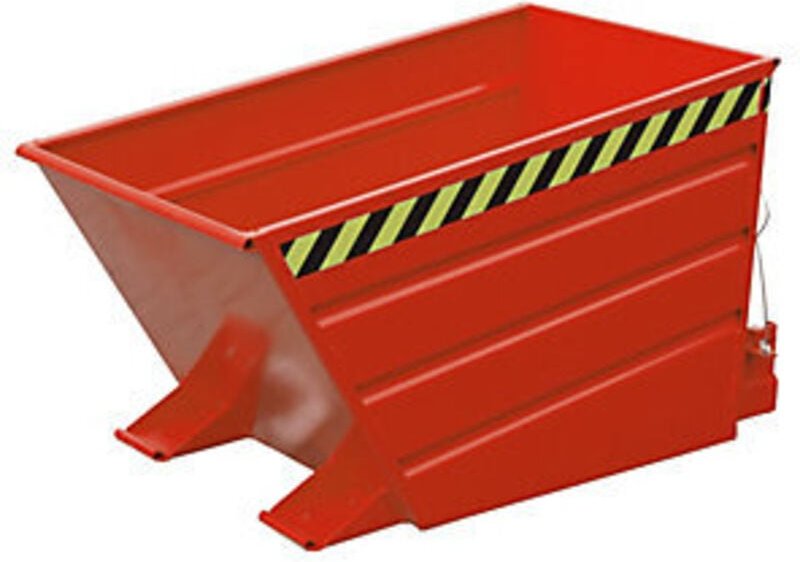 Bauer Kippbehälter mit Hebelverschluß VD 800, lackiert, Feuerrot