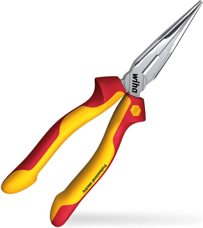 Flachrundzange Professional electric i mit Schneide gerade Form i VDE-geprüft, stückgeprüft, stabil, robust i 200 mm Zan...