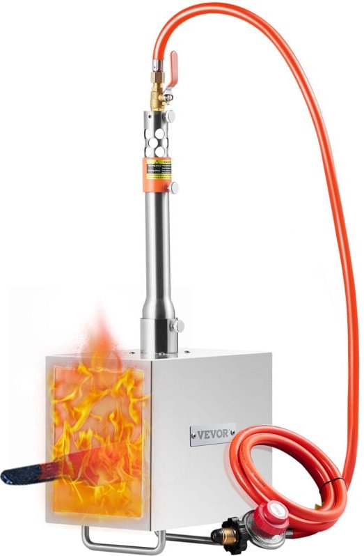 VEVOR Tragbare Propanschmiede – 1 Brenner, 2600 ℉, quadratisch, Edelstahl, ideal zum Metallschmieden und Schmieden