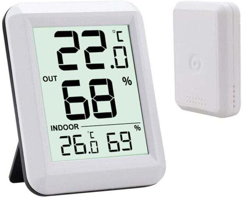 Innen- und Außenthermometer, intelligentes Thermometer mit drahtlosem Außensensor, digitales Thermometer-Hygrometer mit ...