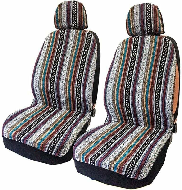 4-teiliges Set Autositzschutz, universeller Vordersitzbezug, Kissenbezug für Vordersitze, farbenfrohe, verschleißfeste B...