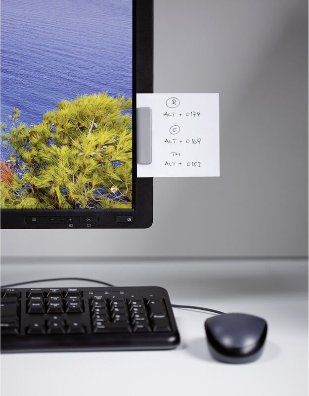 Magnetclip Durafix Clip (b x h) 60 mm x 17 mm selbstklebend Silber n/a 10 St. 470923 - Durable