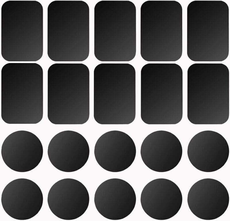 3M Klebemetallplatte, Set mit 10 selbstklebenden Metallplatten für Handy-Magnete/magnetische Auto-Handyhalterungen S-07 ...