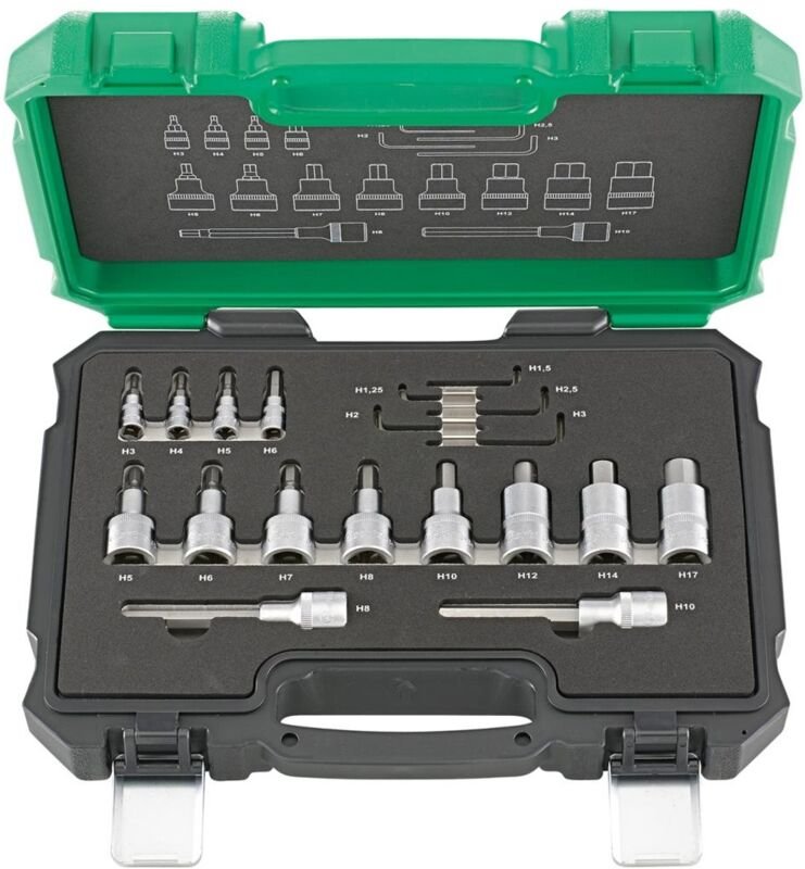 FP - Steckschl.-Grt. 1/4'+1/2' 19tlg. fortis