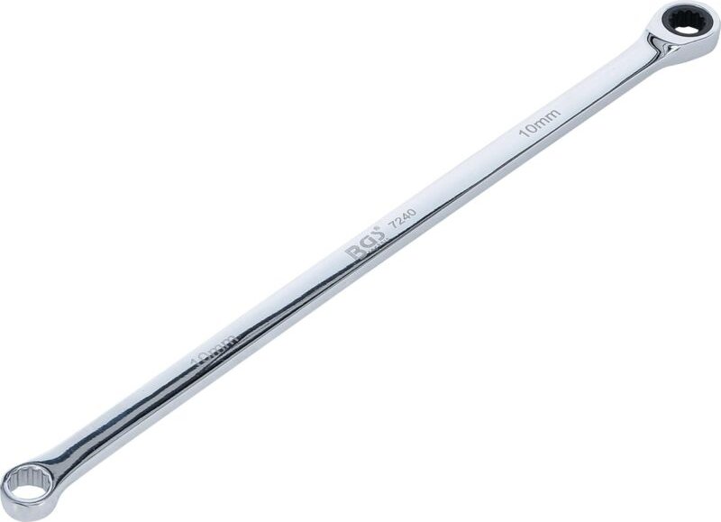 Ratschenring- und Ringschlüssel extra lang SW 10 mm