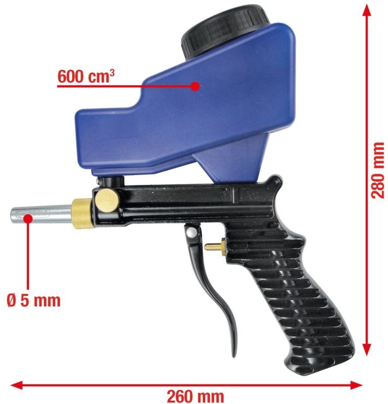 Ks Tools Druckluft-Sandstrahlpistole, 260 mm