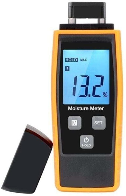Holzfeuchtemessgerät, digitales HD-Feuchtigkeitsmessgerät, LCD-Bildschirm mit Hintergrundbeleuchtung, Holzfeuchtedetekto...