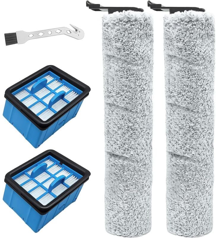 Ersatzbürstenrolle und HEPA-Filter für den kabellosen Bissell 3912N 4046 Stabstaubsauger (2 Bürstenrollen + 2 HEPA-Filte...