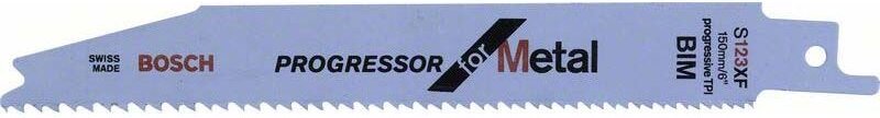 Accessories 2608654401 Säbelsägeblatt s 123 xf, Progressor for Metal, 2er-Pack Sägeblatt-Länge - Bosch