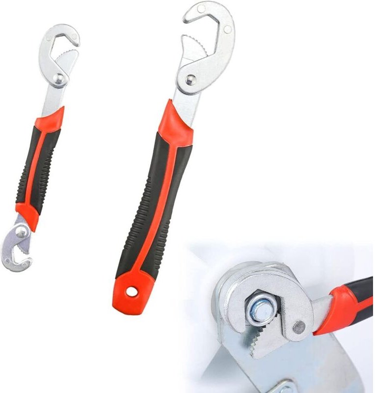 2 universelle verstellbare Klauenschlüssel zum Anziehen und Lösen von Muttern von 10-32 mm