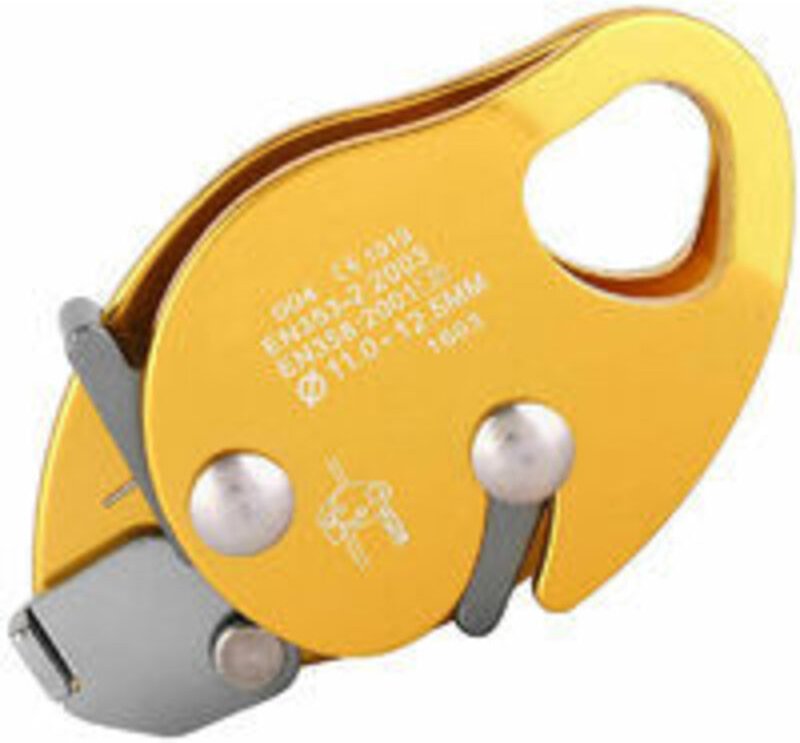 Kletter-Abseilgerät, selbstbremsender Stopp, Kletterseil-Stopper, fortschrittliche Ausrüstung für Bergsteigen, Gelb