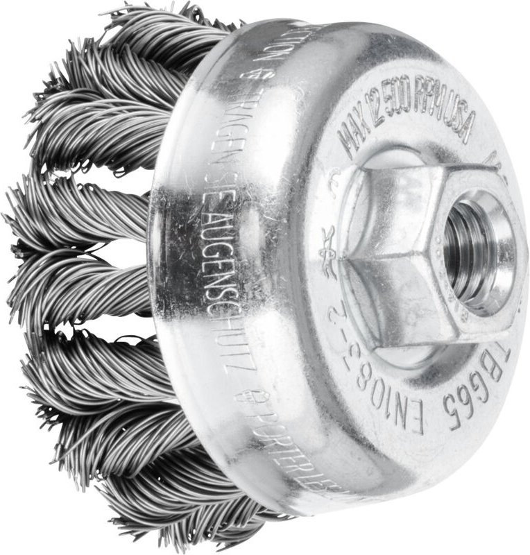 Pferd - combitwist Topfbürste gezopft tbg ø 65mm M14 Stahl-Draht-Ø 0,50 für Winkelschleifer 43305051