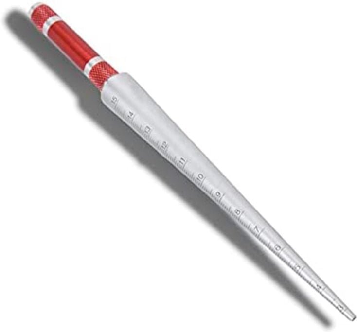 Konische Lehre Kegel Schweißen Fühlerlehre Tiefe Lineal Raum Loch Messung Werkzeug 3-15mm