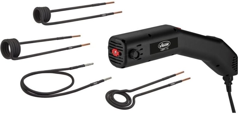 Induktionsheizgerät, Anzahl Werkzeuge: 5 (incl. 4 Spulen) - Vigor