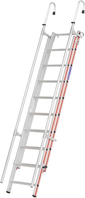 Hymer Einhängeleiter Schiebeleiter Regaleinhängeleiter 2x8 Sprossen