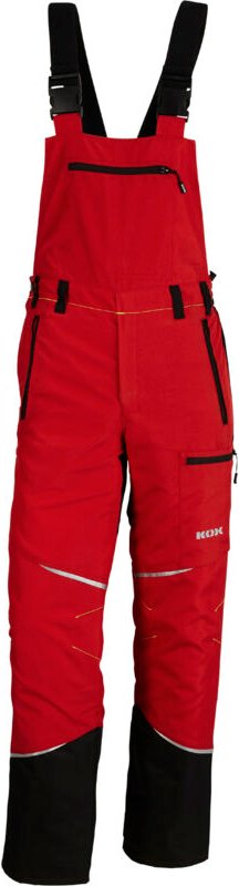KOX - Schnittschutz Latzhose Mistral 3.0 Rot/Gelb Größe 26 untersetzt
