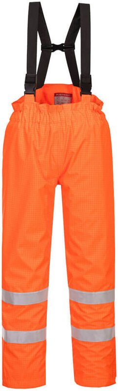 Bizflame Rain Doppelter Hi-Vis Antistatik Arbeitshose Farbe: Orange Größe L - Portwest