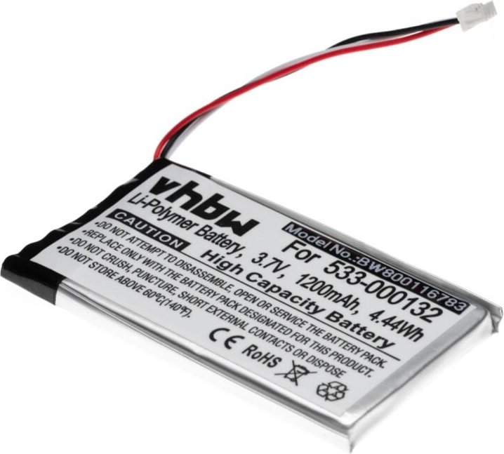 Vhbw - Akku Ersatz für Logitech 533-000132 für Wireless Headset Kopfhörer (1200 mAh, 3,7 v, Li-Polymer)