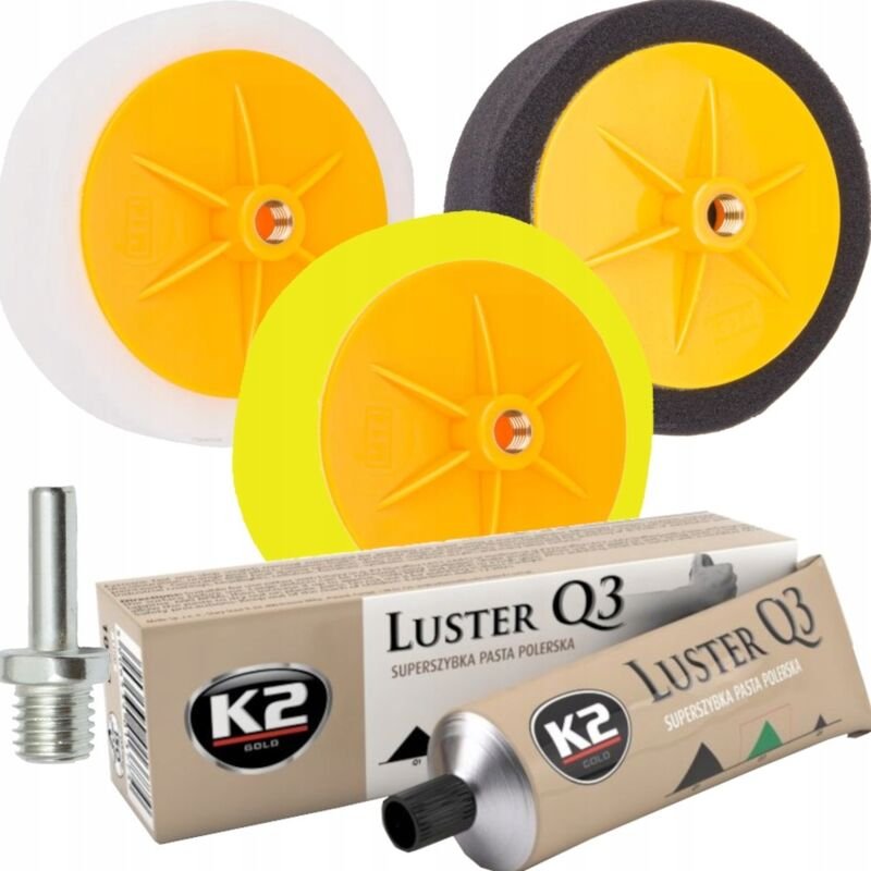 K2 LUSTER Q3 Polierpaste + Schwammpads 1500 mm zum Polieren von Lack