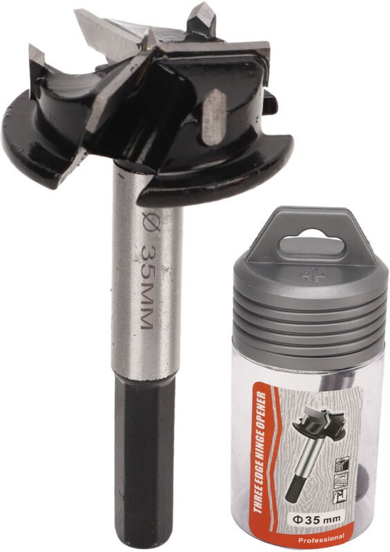 FTVOGUE Holzbearbeitungs-Scharnierlochbohrer, 3-schneidig, robuster Bohrer für Kiefer und Kunststoff mit 35 mm Durchmess...