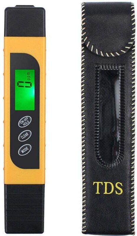 Wasserqualitätstester, präzises EC- und TDS-Messgerät sowie Temperaturmessstift mit hintergrundbeleuchtetem LCD-Display ...