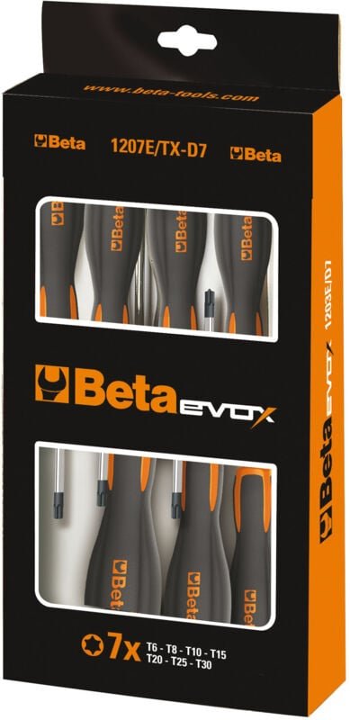 Evox Beta schraubendreher set 7 stk. 1207E/TX-D7