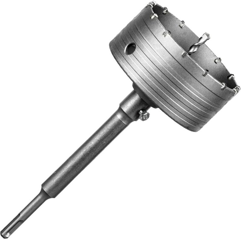 Bohrkrone 125mm SDS Plus M22 Gewinde SDS Plus Schaft 220mm Wandlochsägebohrer Lochsägen-Set mit für Hartmetall-Zentrierb...