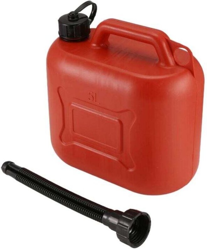 5-Liter-Antistatik-Kraftstofftank mit Schlauch für den Transport von Benzin in Autos und auf Reisen