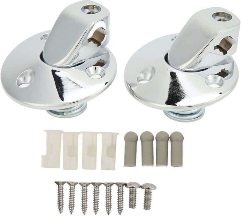 Yctze Auto-Windschutzscheibenhalterungen mit Schraubsockel, verchromte Ersatz-Windschutzscheibenhalterung für 1967 bis 1...