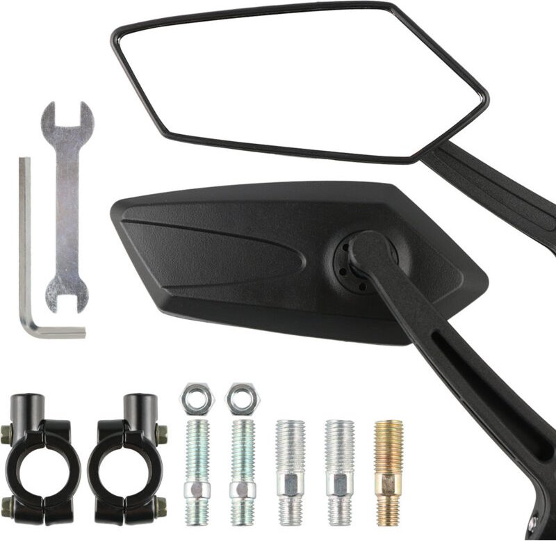 Stück Elektrofahrradspiegel, Elektrorollerspiegel, faltbarer Fahrradspiegel, kompatible Lenkerspiegel, 20–24 mm, HD-Sich...