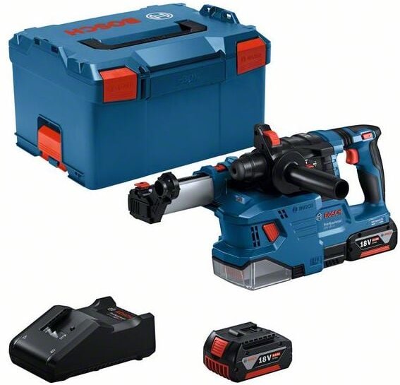 Bosch Akku-Bohrhammer gbh 18V-22, SDS-plus, incl. 2x Akku gba 4 Ah, Schnellladegerät, l-boxx