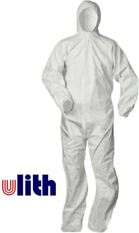 Einweg Overall mit Kapuze, Typ 55, Euronorm 420, 55g/m², Größe l - Ulith