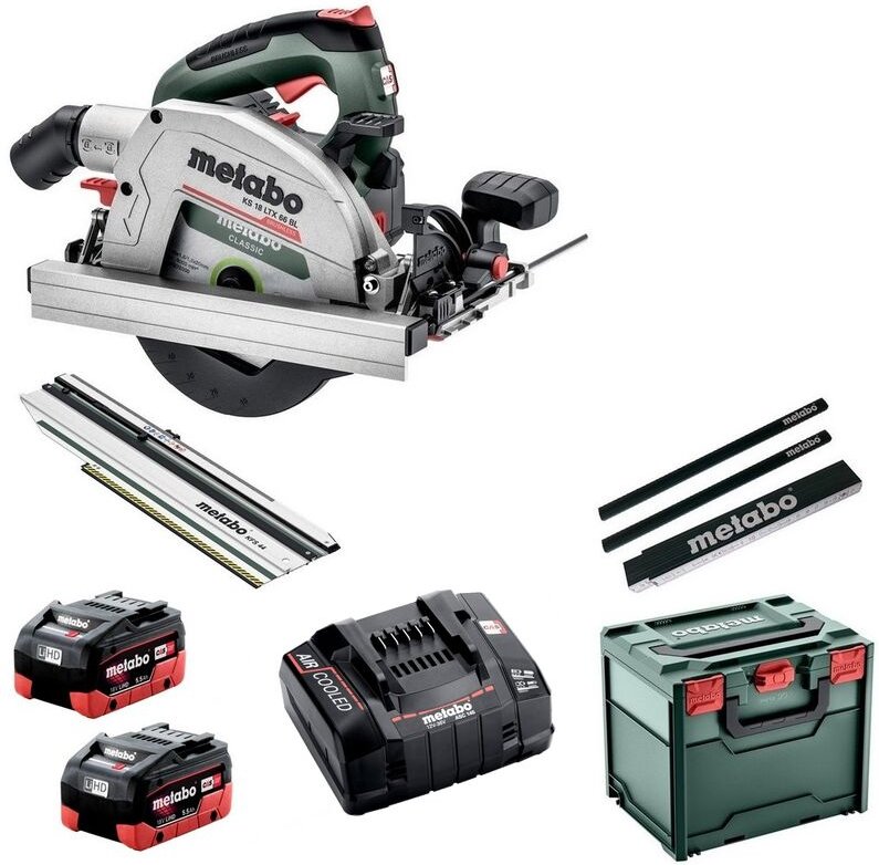 Metabo - Akku Handkreissäge ks 18 ltx 66+KFS44+2x5,5Ah+ASC145+Meterstab+2xBleist.