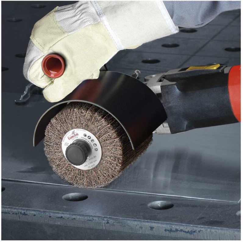 Lammellenbürste Fächerschleifer 100 x 100 mm Körnung 80 A106/150 fein - Lukas