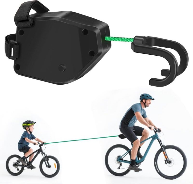 Fahrrad-Zugvorrichtung, 2,5 m langes, einziehbares Zugseil, Zugseil für Kinderfahrräder, geeignet für Mountainbikes und ...