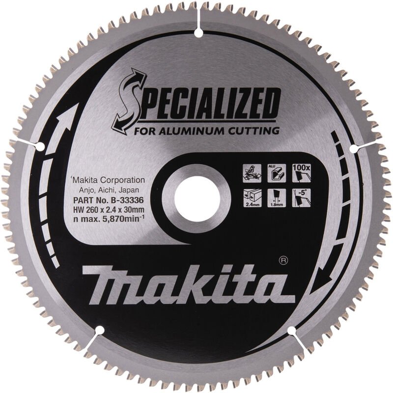 Thumbnail - Specialized Sägeblatt 260x30x100Z (B-33336) - Makita