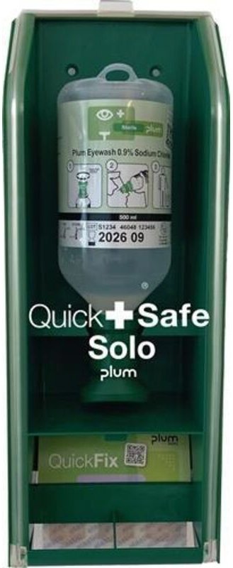 Augenspülstation QuickSafe Solo 0,5l+Pflasterrefill B140mm