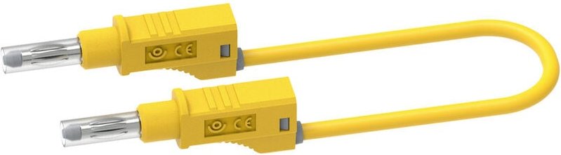 Electro Pjp - 2217/600V-CD1-200J Messleitung Bananenstecker Bananenstecker 2.00 m Gelb 1 St.
