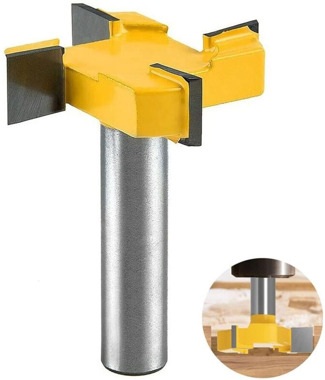 Hobelfräser, 12,7-mm-Schaftfräser, Abflachungsfräser, Plattenschneider, Holzfräser, T-förmiger Fräser, für Oberflächenho...