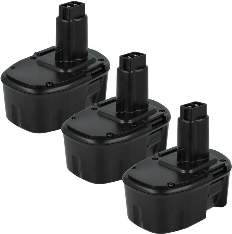 3x Akku kompatibel mit Dewalt DC612KA, DC614KA, DC551KA, DC613KA, DC615KA, DC728KA, DC731KA Elektrowerkzeug (3000 mAh, N...