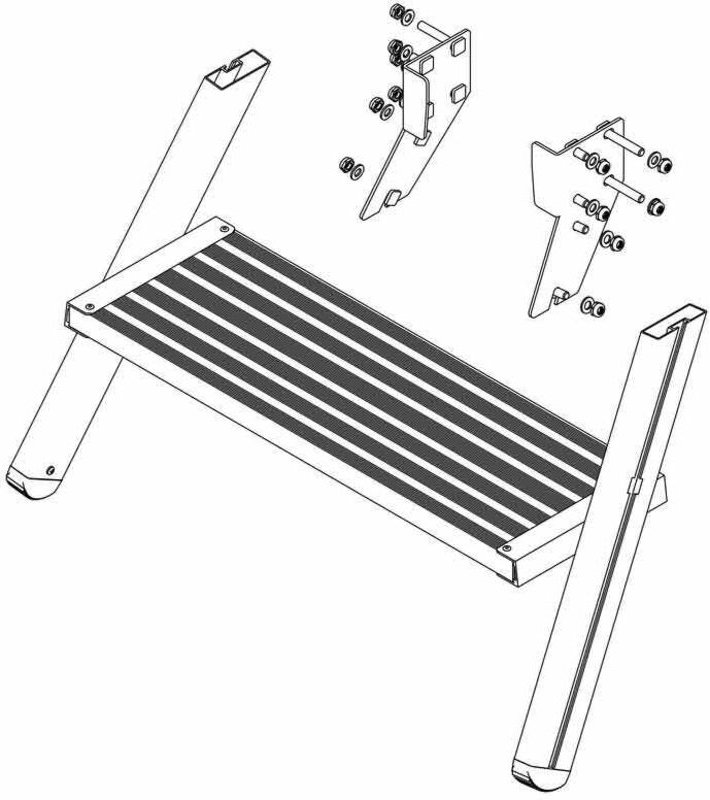 MUNK Aufstieg Podesttreppe inkl. Montagesatz 2 Stufen